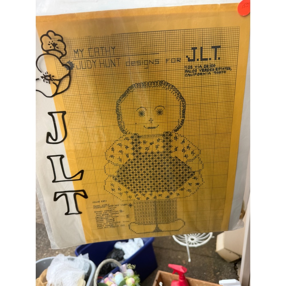Vintage Judy Hunt Designs for JLT My Cathy Needlepoint Kit Retro Girl Pattern‎